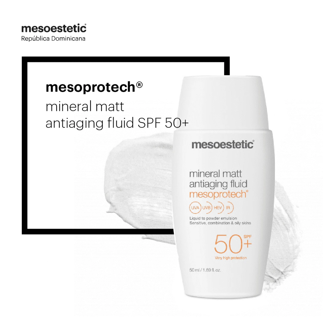 Mesoestetic Mesoprotech Mineral Matt Antiaging Fluid SPF 50+ - Image 2